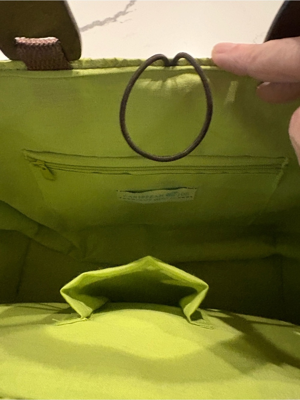 NWT Caribbean Joe Lime Green Wheat Straw HandHeld Tote Bag - Picture 10 of 12